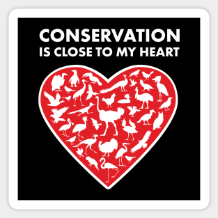 Birds Conservation Heart Sticker